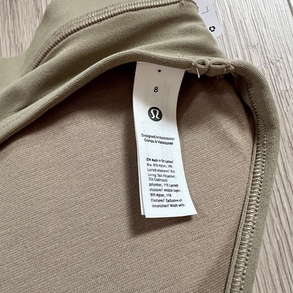 NWT Lululemon Flow Y Bra Nulu Light Support, A–C Cups-Sheer Oak Sz. 8 - Picture 6 of 7